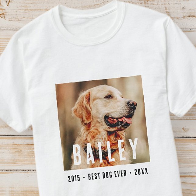 Memorial Moderner Bester Hund je individuelles Fot T-Shirt (Von Creator hochgeladen)