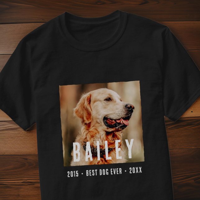 Memorial Moderner Bester Hund je individuelles Fot T-Shirt (Von Creator hochgeladen)