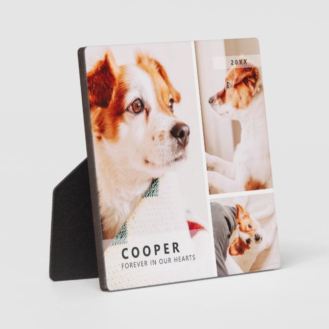 Memorial Modernes, einfaches geometrisches FotoCol Fotoplatte (Vorderseite)