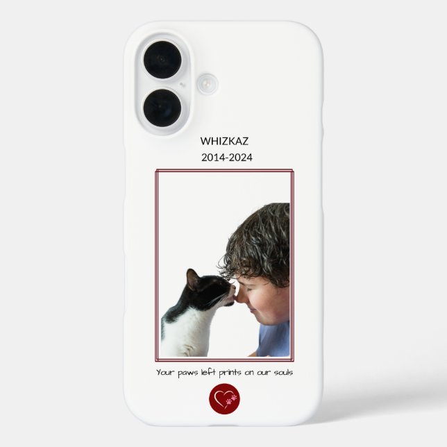 Memorial "Paws Verlassen Print on Our Souls" Case-Mate iPhone Hülle (Rückseite)