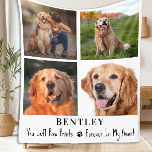 Memorial Personalisiert 4 Fotomaterial Hund Fleecedecke