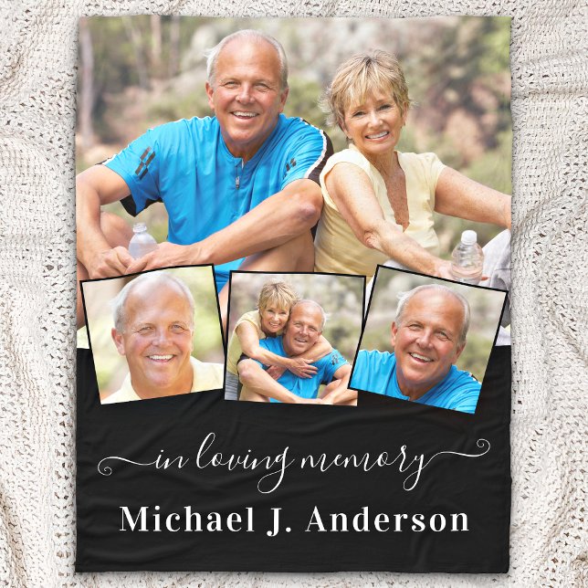 Memorial Personalisiert 4 Picture in Love Memory Fleecedecke (Von Creator hochgeladen)