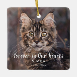 Memorial Personalisiert Cat Foto Keramikornament
