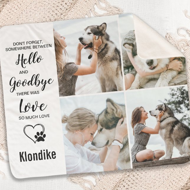Memorial Personalisiert Dog 4 Bilder Sammlung Sherpadecke (Von Creator hochgeladen)