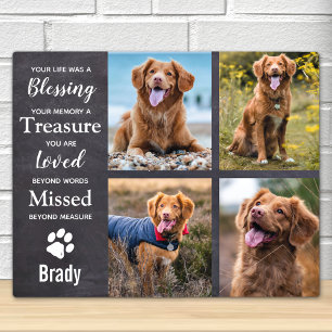 Memorial Personalisiert Dog Collage Fotoplatte