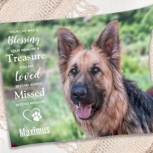 Memorial Personalisiert Hunde Erinnerung Foto Fleecedecke