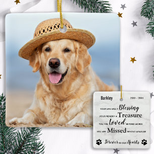 Memorial Personalisiert Hunde Erinnerung Foto Keramikornament