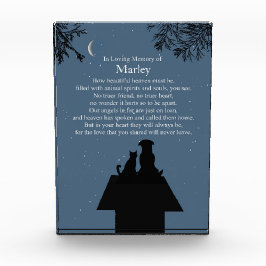 Memorial Pet Cat Hund spiritueller Gedicht Individ Fotoblock