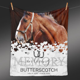Memorial Pet Horse Foto Fleecedecke