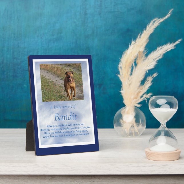 Memorial Pet Hund spirituelle benutzerdefinierte F Fotoplatte (Seite)