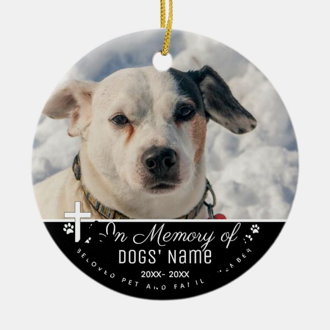 Memorial Pet Ornaments - Benutzerdefinierter Hunde Keramik Ornament (Vorne)