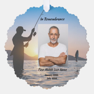 Memorial Photo Celebration of Life Keepsake Ornament Karte