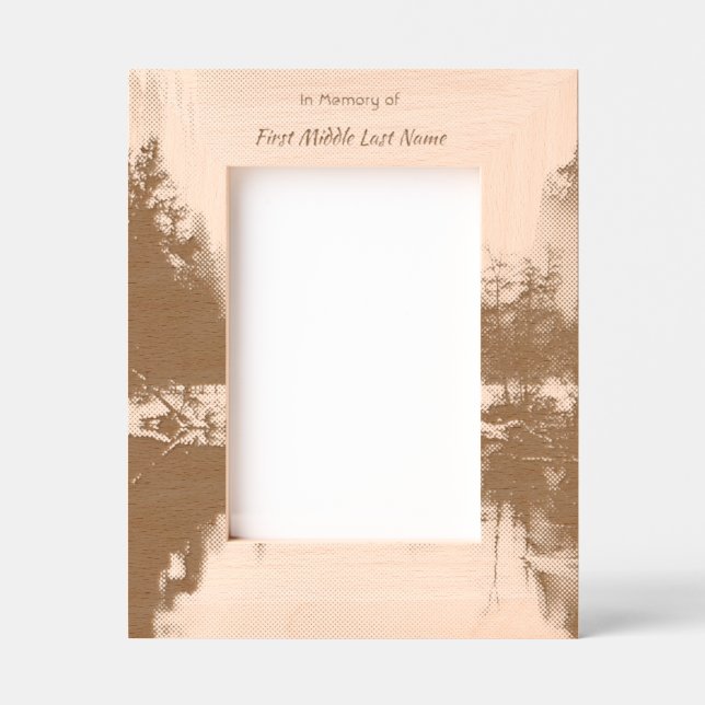  Memorial Photo Mountain Lake Winter Snow Geätzte Rahmen (Vorderseite)