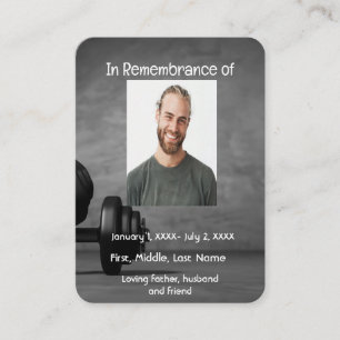 Memorial Pocket Card Gym Fitness Trainer Weichen Visitenkarte
