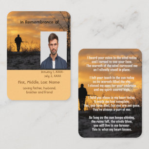 Memorial Pocket Card Jäger Jagd Stalingspiel Visitenkarte