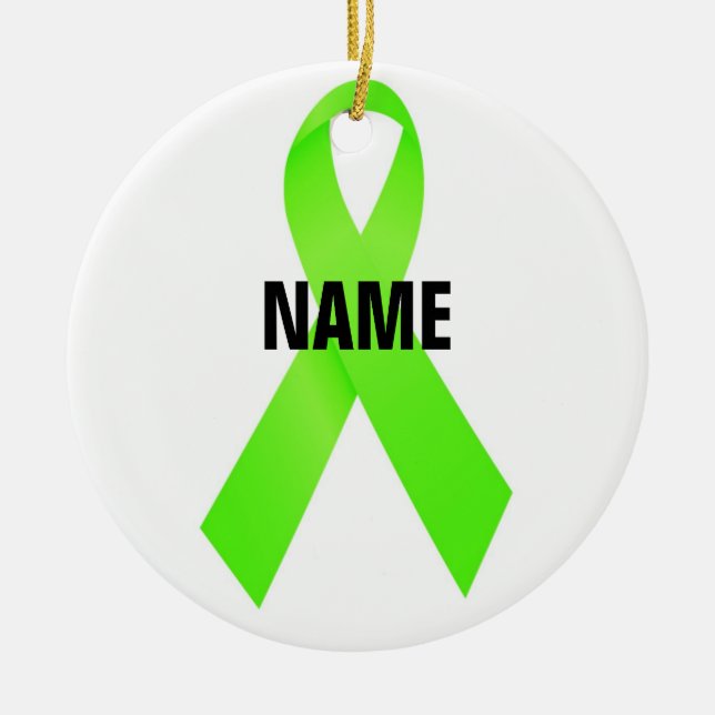 Memorial Ribbon zu Lymphomen Keramikornament (Vorne)