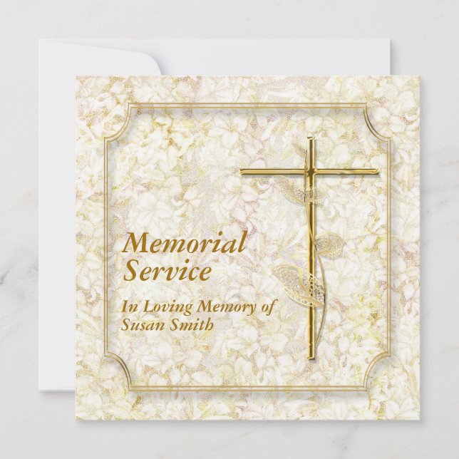 Memorial service invitation announcement memory einladung (Vorderseite)