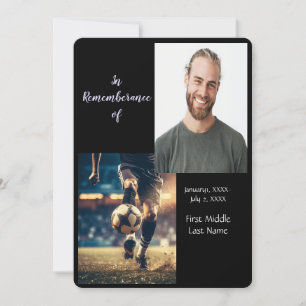 Memorial Service laden Fußballspieler ein Einladung