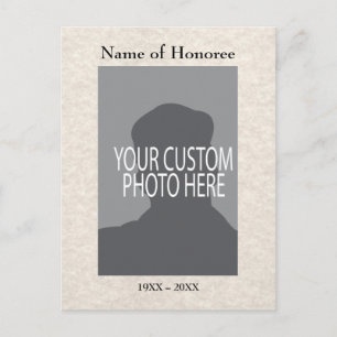 Memorial Service Memories Card with Foto Postkarte