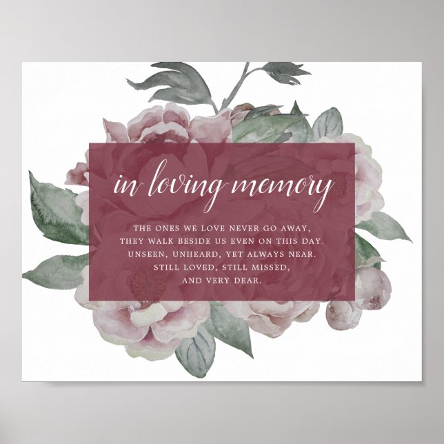 Memorial Sign of English Garden Poster (Vorne)