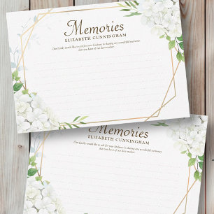 Memorial Simple Floral Geometric Woodsy Foto RSVP Karte