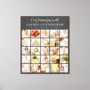 Memorial Simple Modern Minimalistisch 25 FotoColla Leinwanddruck