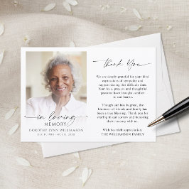 Memorial Thank You In Loving Memory Photo Dankeskarte