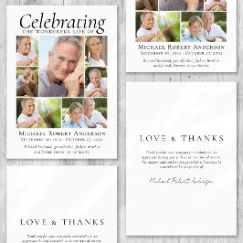 Memorial Tribute Foto von Leimbild Keepsake Dankeskarte