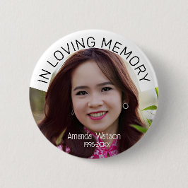 Memorial Tribute Modern In loving memory Button