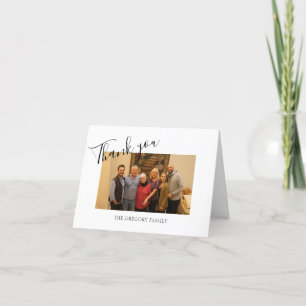 Memorial Vielen Dank klassisch Schwarz und Weiß Dankeskarte