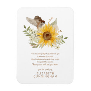 Memorial Wasserfarbengel und Sonnenblumen Botanica Magnet