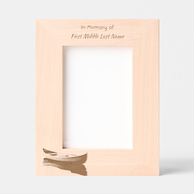 Memorial Wilderness Lake Canoe Geätzte Rahmen (Vorderseite)