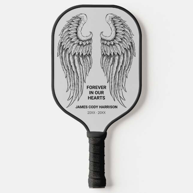 Memorial Wings Personalisiert Pickleball Schläger (Vorderseite)
