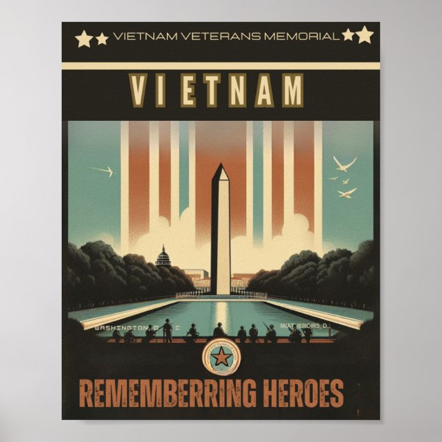 Memorial zu Vietnam Veterans - Washington, D.C. Poster (Vorne)