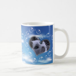 Memorial zu zwei Personalisierten Foto-Blasen-Herz Kaffeetasse