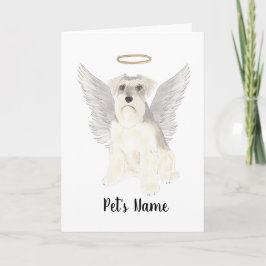 Memorial zum Beileid White Gray Schnauzer Karte