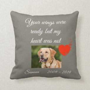 Memorial zum Foto von Haustieren Anpassen von Feat Kissen