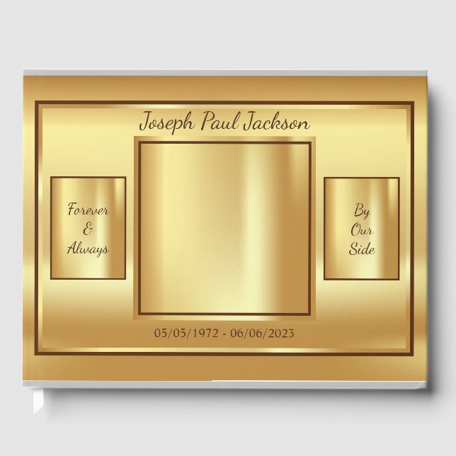 Memorial zum Gold-Foto Gästebuch (Vorderseite)