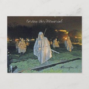 Memorial zum Koreakrieg in der Nacht Washington DC Postkarte