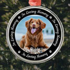 Memorial zum Love Memory Pet Loss Foto Pet Ornament Aus Metall