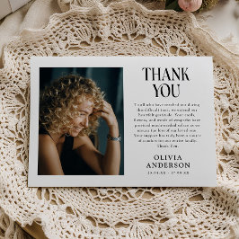 Memorial zum Minimalistischen Foto Dankeskarte