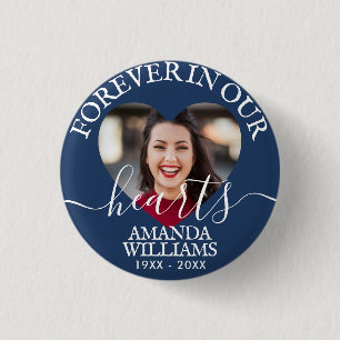 Memorial zum personalisiert Heart Foto Button