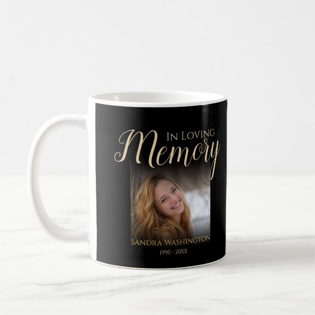 Memorial zum personalisierten Foto Kaffeetasse (Links)
