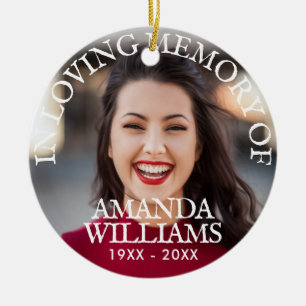 Memorial zum personalisierten Foto Keramik Ornament