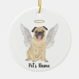 Memorial zum personalisierten Mops Beileid Keramik Ornament