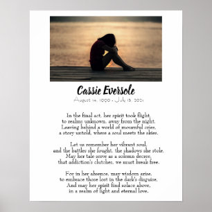 Memorial zum Thema Addiction mit Foto Poster