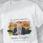 Memorial zum Thema Erinnerung für benutzerdefinier T-Shirt<br><div class="desc">Dieses einfache und klassische Design besteht aus Serifentypografie und fügt ein benutzerdefiniertes Foto hinzu.</div>