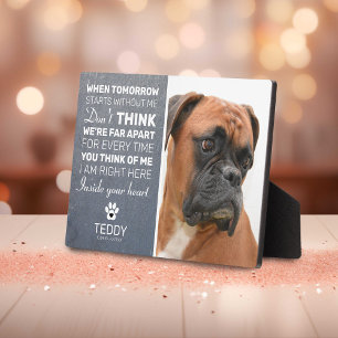 Memorial zum Thema "Graue Slate Pet"   Hund halten Fotoplatte