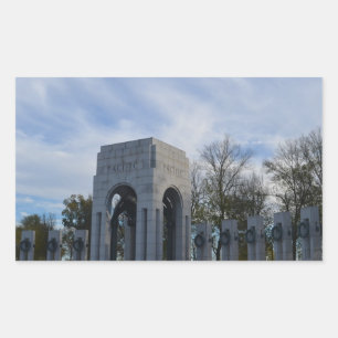 Memorial zum Thema Pazifische Erinnerung des Zweit Rechteckiger Aufkleber