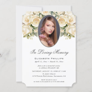 Memorial zur Erinnerung an die Ivory-Rose in Love  Einladung